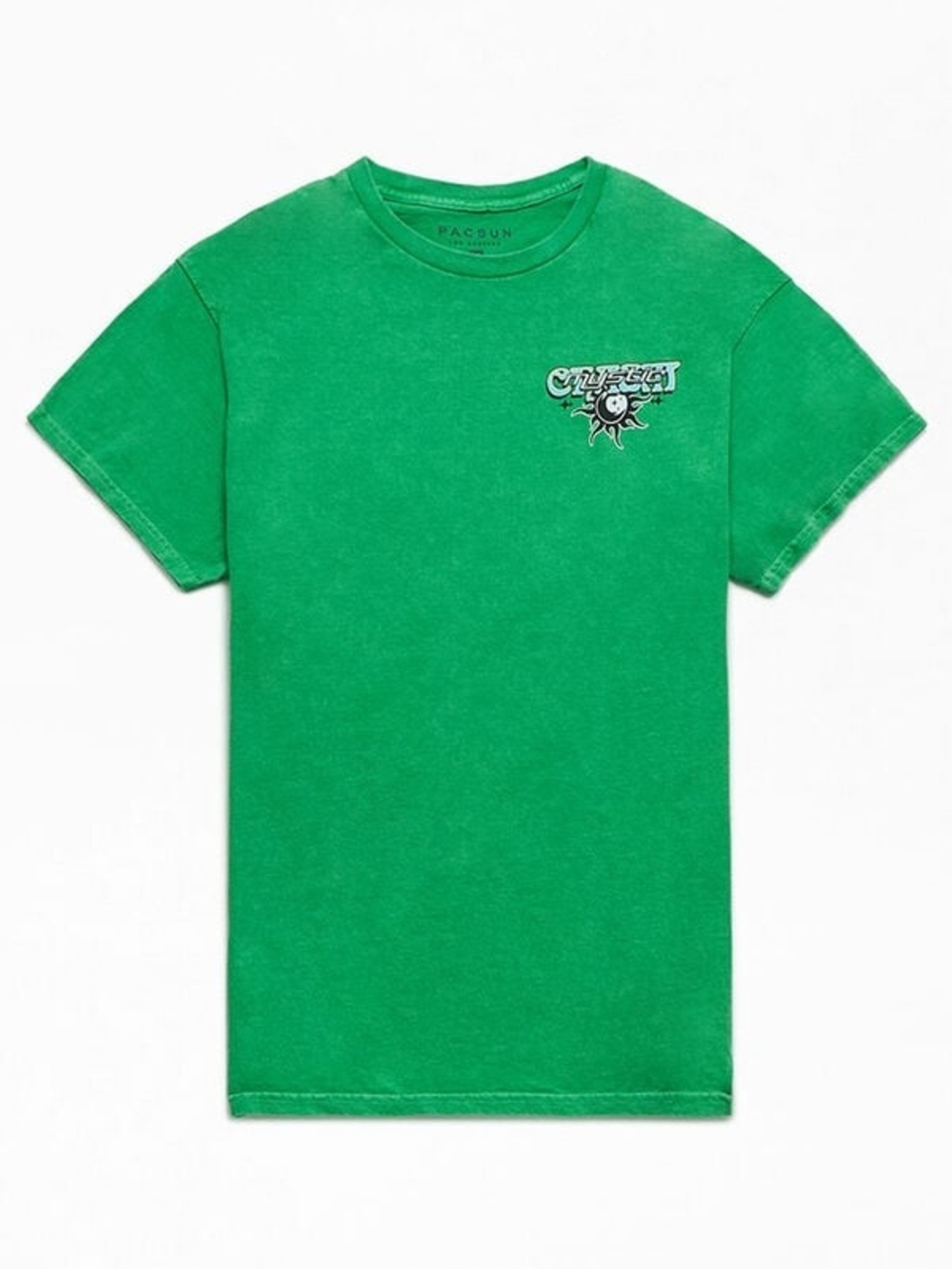 PacSun Mystic Vintage Green Graphic Short Sleeve Tee 100% Cotton Mens Large - Picture 2 of 7